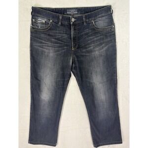 Gardeur Denim Jeans Mens 40x27** Blue Dark Wash Grosse Straight Mid Rise